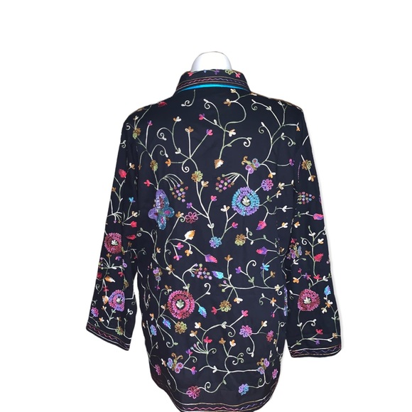 The Quacker Factory Sequins Shacket Button-Down Jacket, Size 1X - Picture 2 of 16